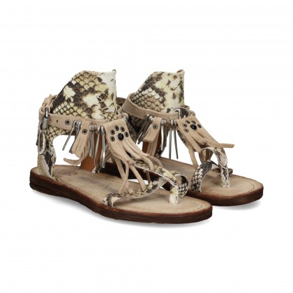 esclava-flecos-piel-metal-reptil-beige