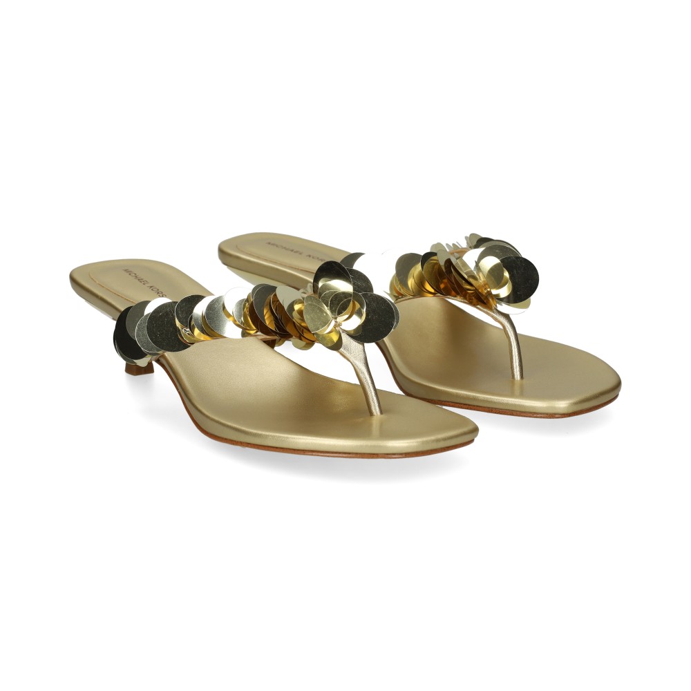 Michael Kors Sandalias Con Tacón Mujer - Dorado Talla 8.5