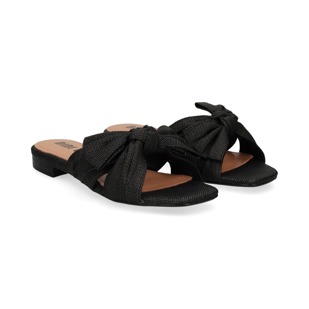 Bibi Lou Sandalias Planas Mujer - Negro Talla 36
