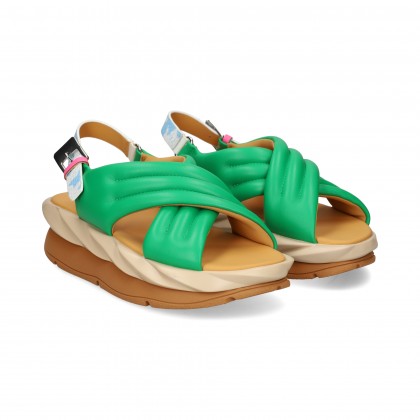sandalia-cruzada-acolchada-piel-verde