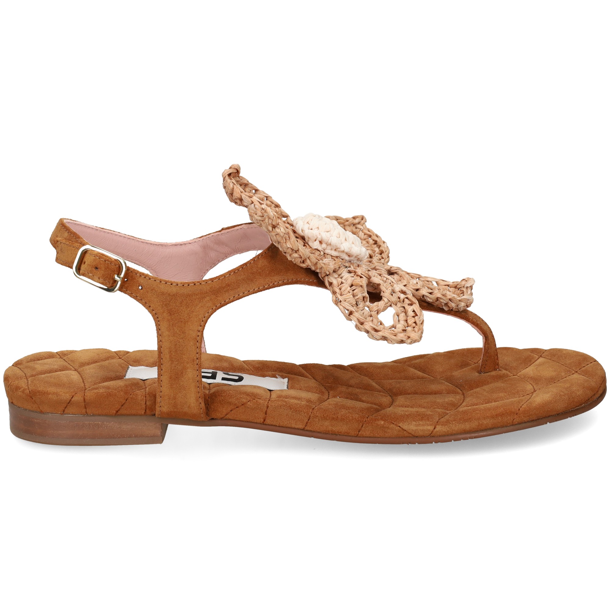 esclava-flor-ganchillo-ante-cuero