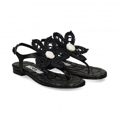 esclava-flor-ganchillo-piel-negro