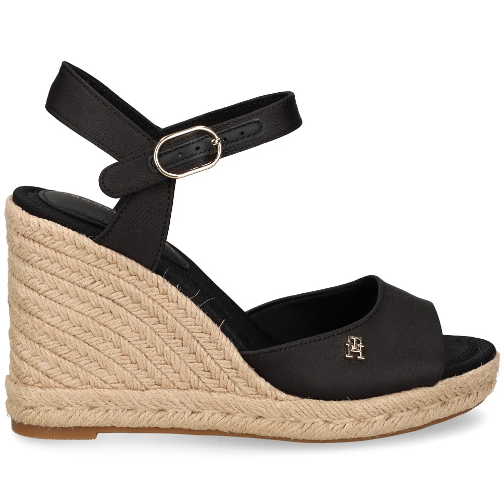 Tommy Hilfiger FW0FW09469 Sandalias Cuña Mujer - Negro Talla 38 – imagen 2