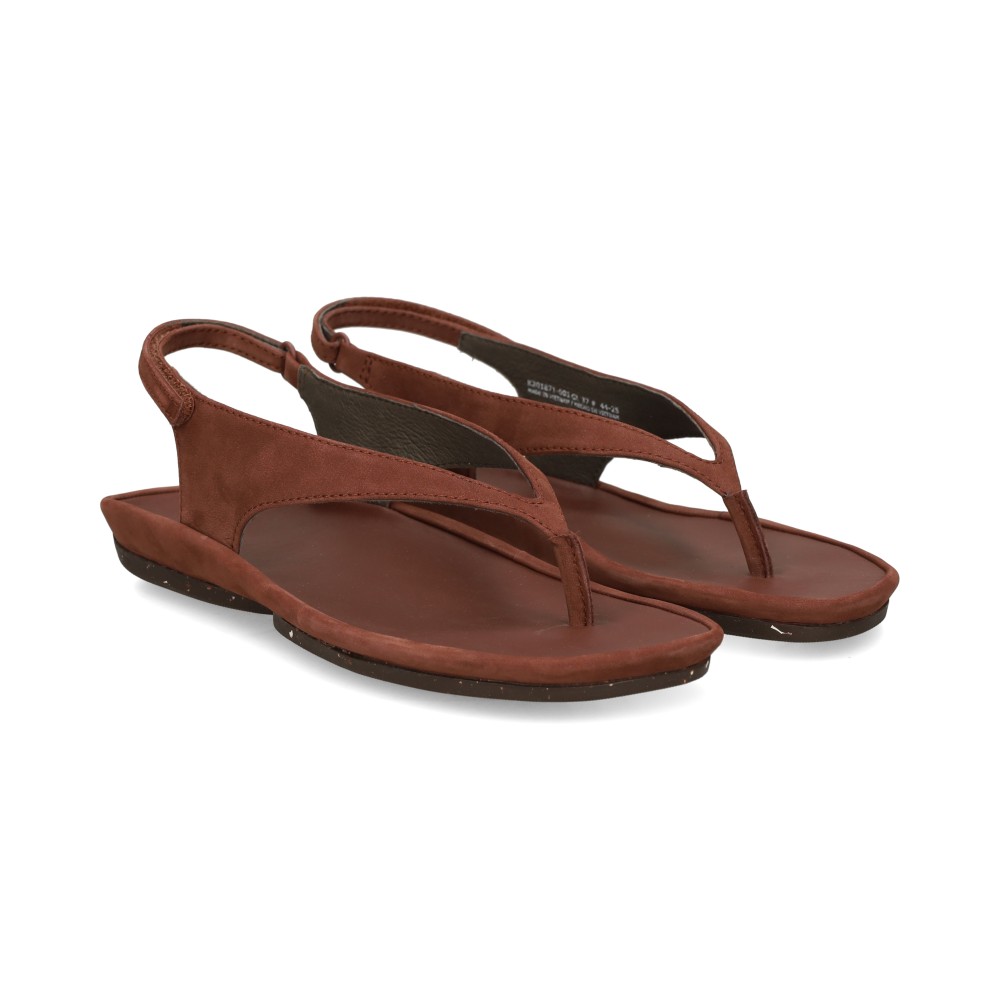 Camper Sandalias Planas Mujer - Marrón Talla 39