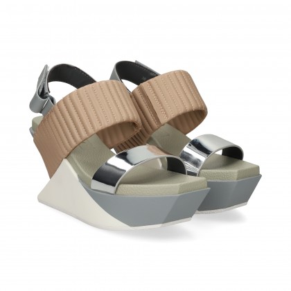 SANDALIA 1 TIRA RIZADA BEIGE SIERRA