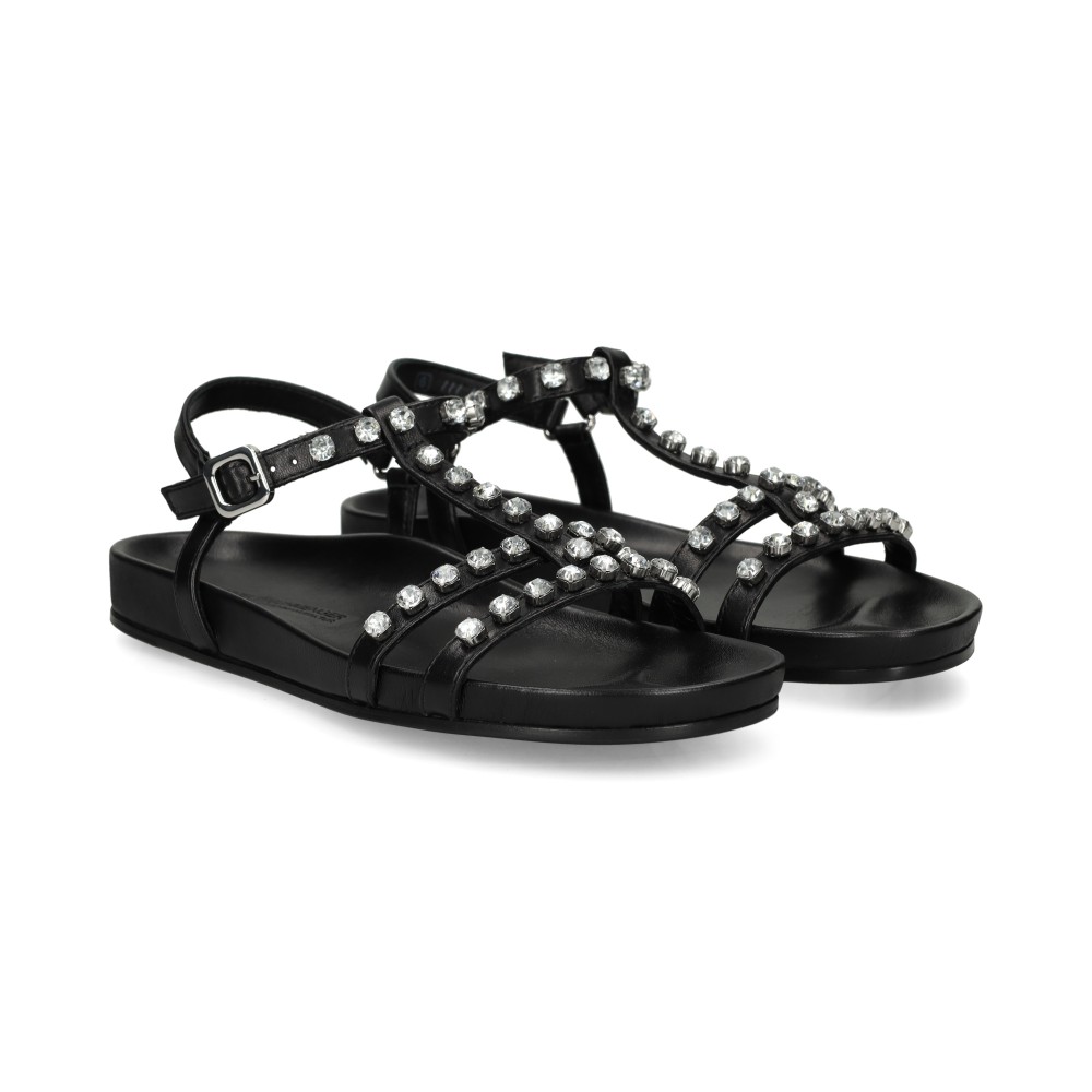 kennel  schmenger sandalias planas mujer - negro talla 38