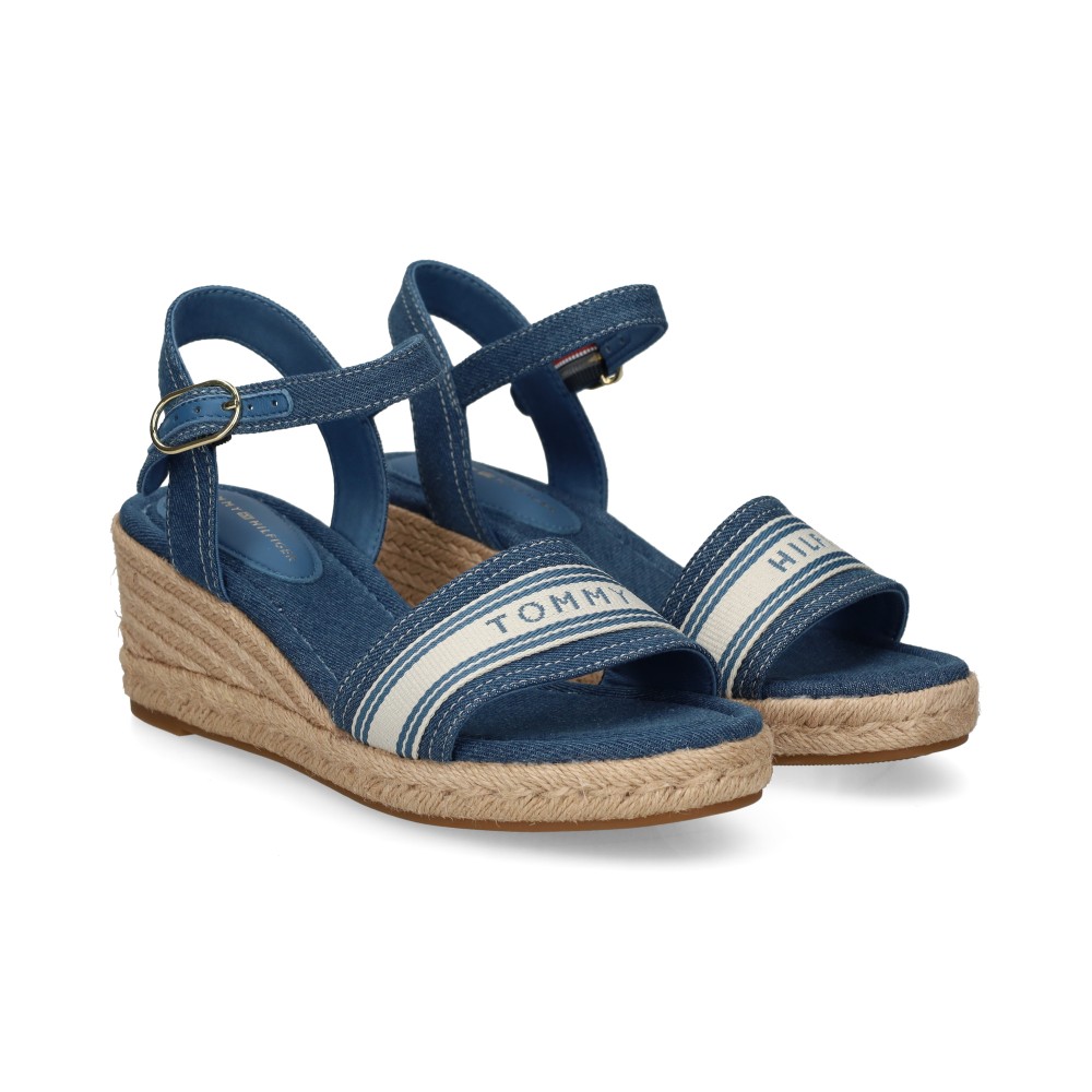 Tommy Hilfiger Sandalias Cuña Mujer - Azul Talla 39