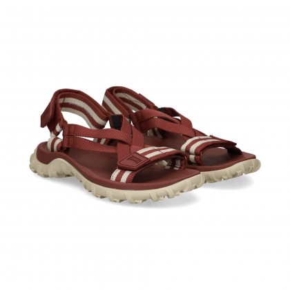 SANDALIA SURFERA CINTAS BEIGE+BURDEOS 003 Garnet-Hely