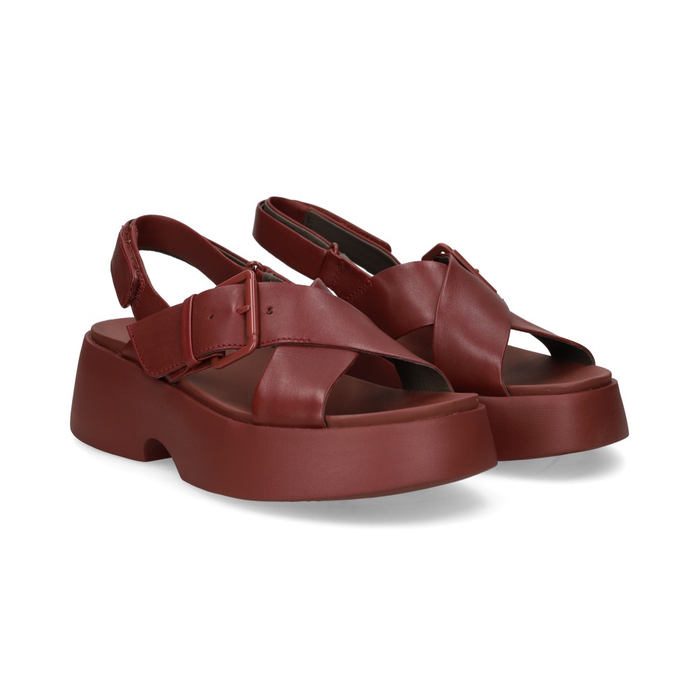 Camper Sandalias Con Plataforma Mujer - Rojo Talla 38
