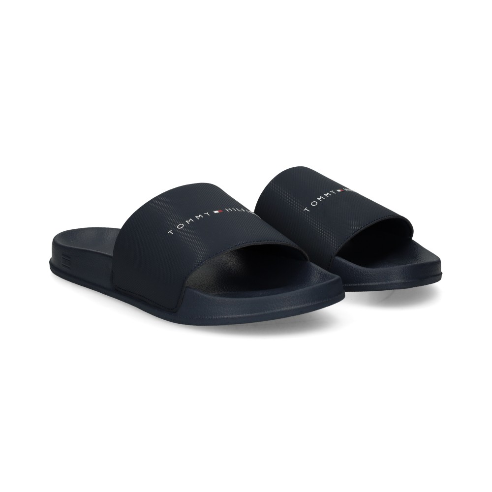 Tommy Hilfiger Sandalias Planas Mujer - Azul Marino Talla 44