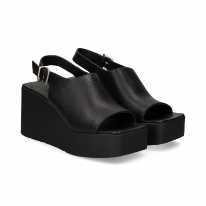 SANDALIA PIEL 101 NEGRO