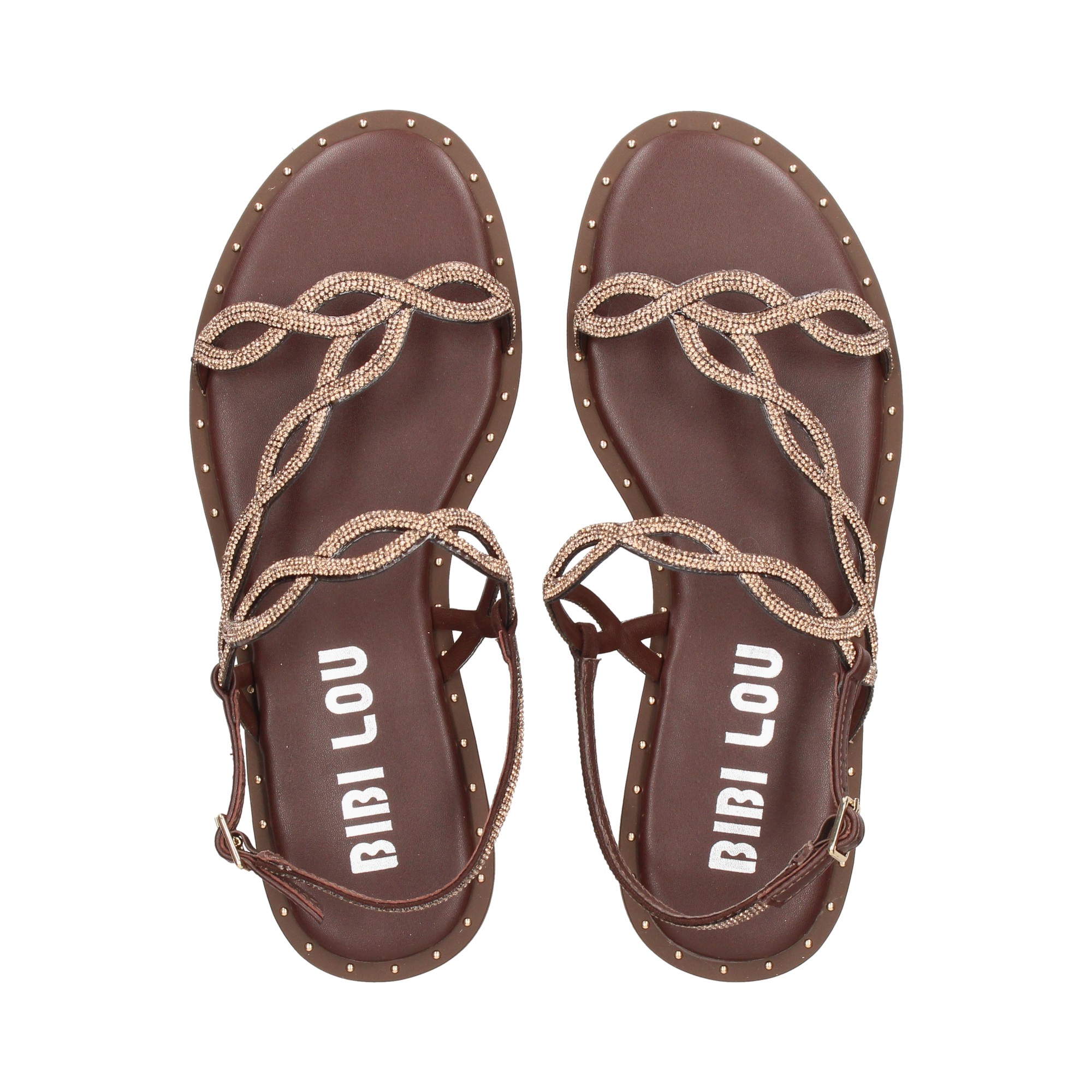 esclava-trenza-strass-marron