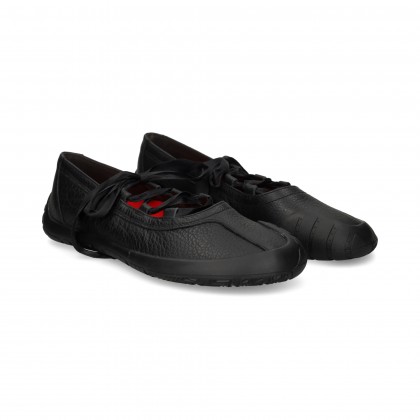 BAILARINA ACORDONADA PIEL NEGRO 002 BLACK