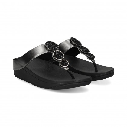 ESCLAVA 3 CIRCULOS STRASS PLOMO B06 Pewter Blac