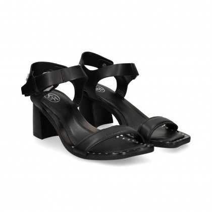 SANDALIA CARMELITA PIEL NEGRO 001 NERO