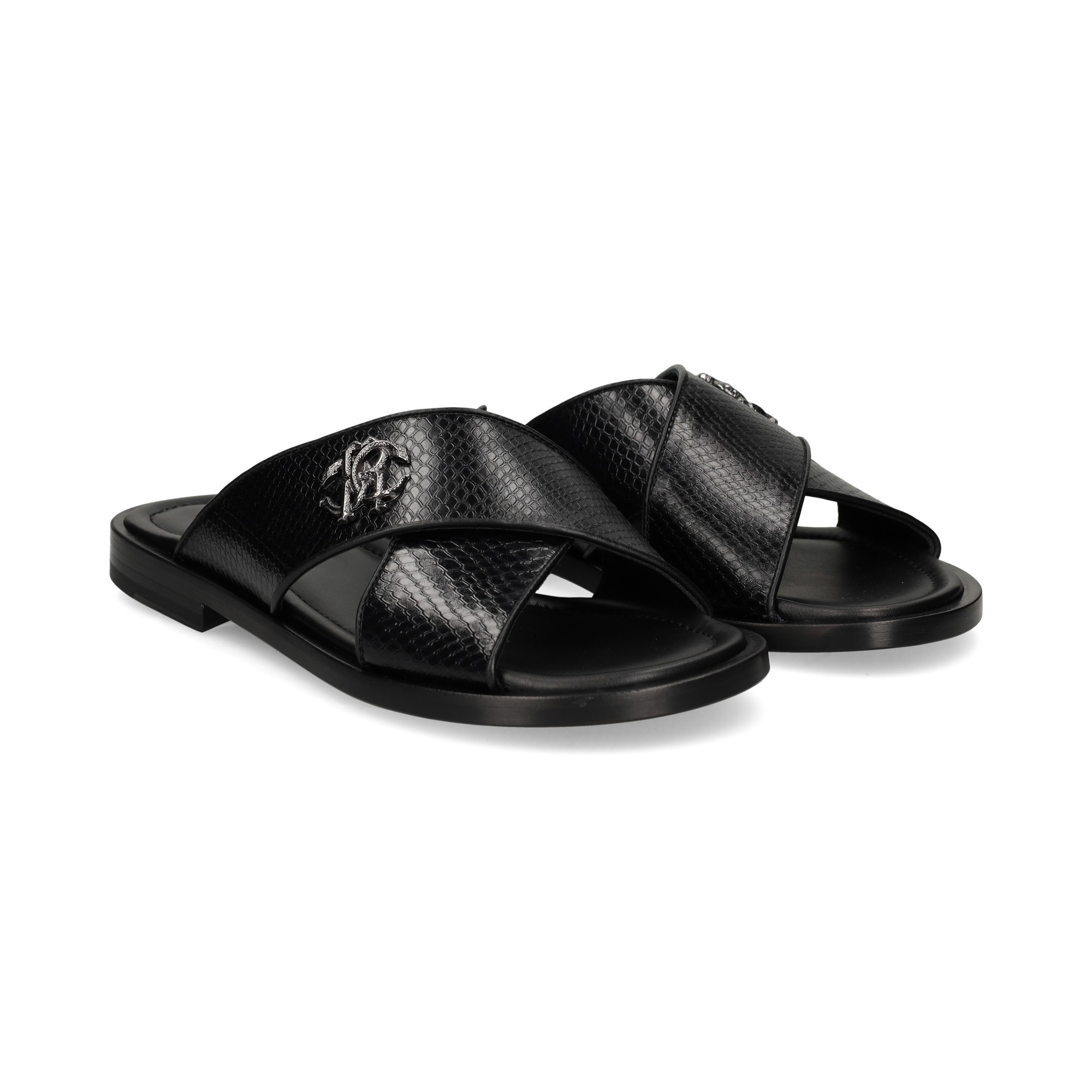 pala-cruzada-grabada-reptil-negro