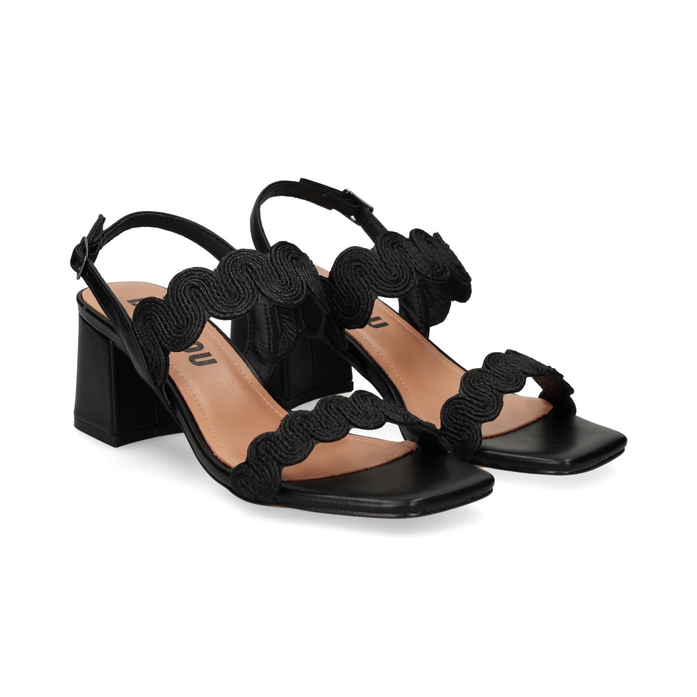 Bibi Lou Sandalias Con Tacón Mujer - Negro Talla 39