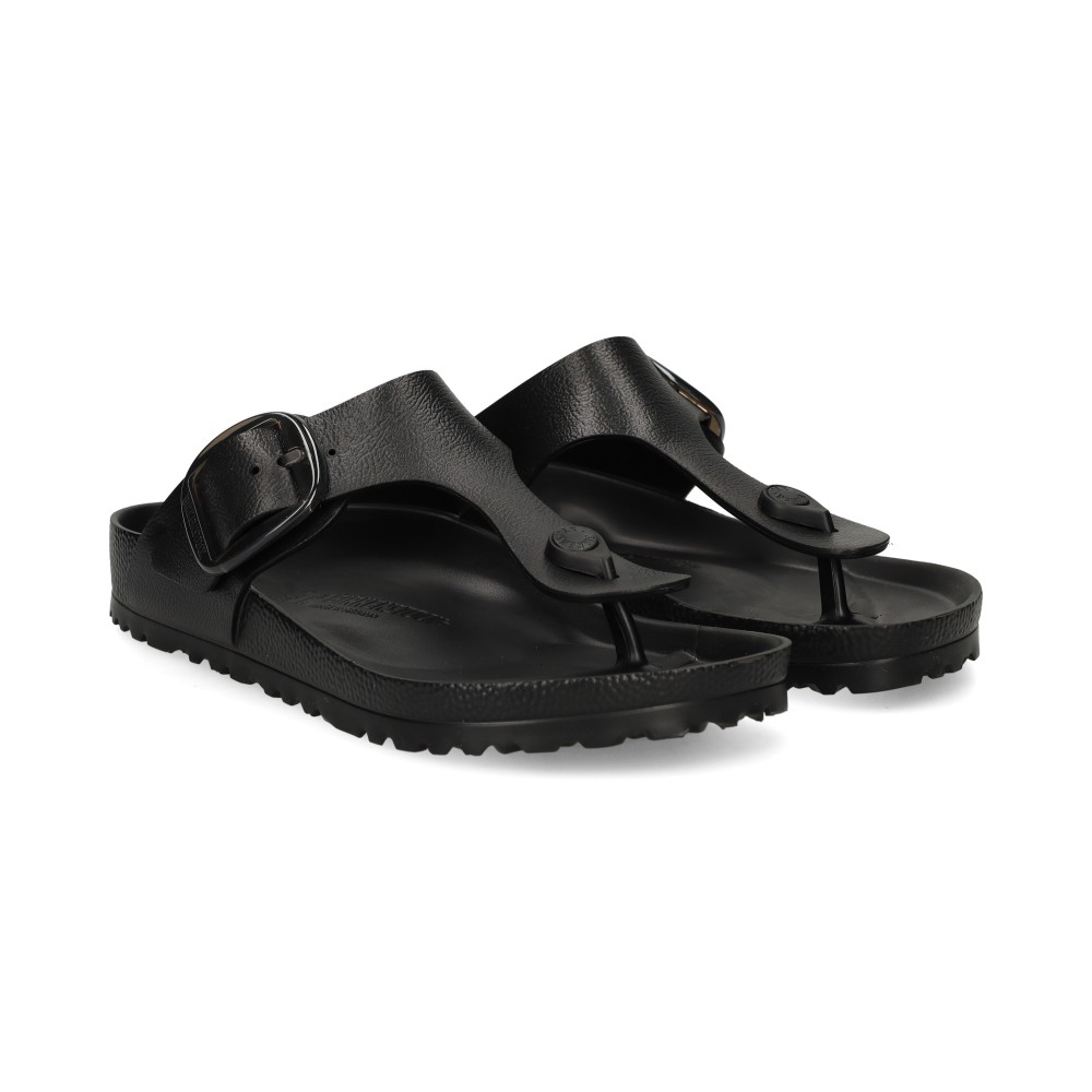 Birkenstock Gizeh Big Buckle EVA Sandalias Planas Mujer - Negro Talla 40r