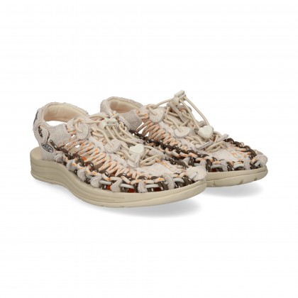 SANDALIA ENREJADA+CORDON NAR+BEIGE TANGERINE CREAM