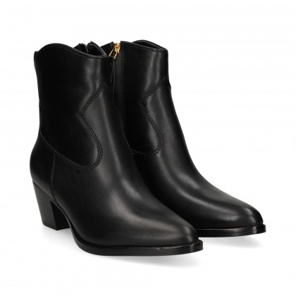 BOTIN COWBOY PIEL NEGRO 001 BLACK