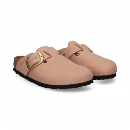 ZUECO HEBILLA BIG NOBUCK ROSA Soft Pink