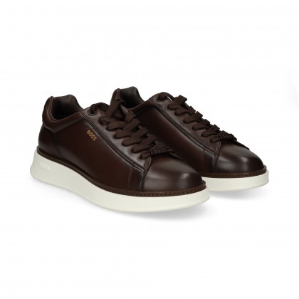 DEPORTIVO PIEL MOKA 201 MARRONE SCURO