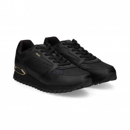 DEPORTIVO PIEL+LOGO NEGRO 007 NERO