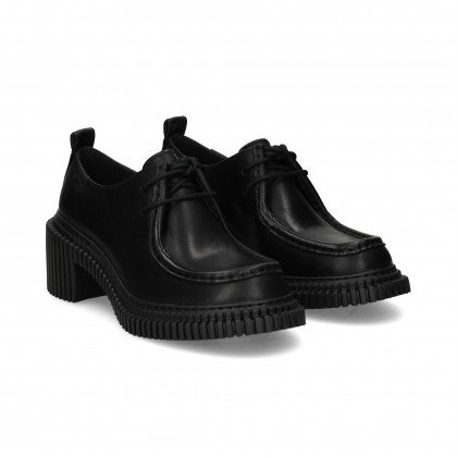 BLUCHER WALLAVY PLATAFORMA PIEL NEGRO 001 BLACK