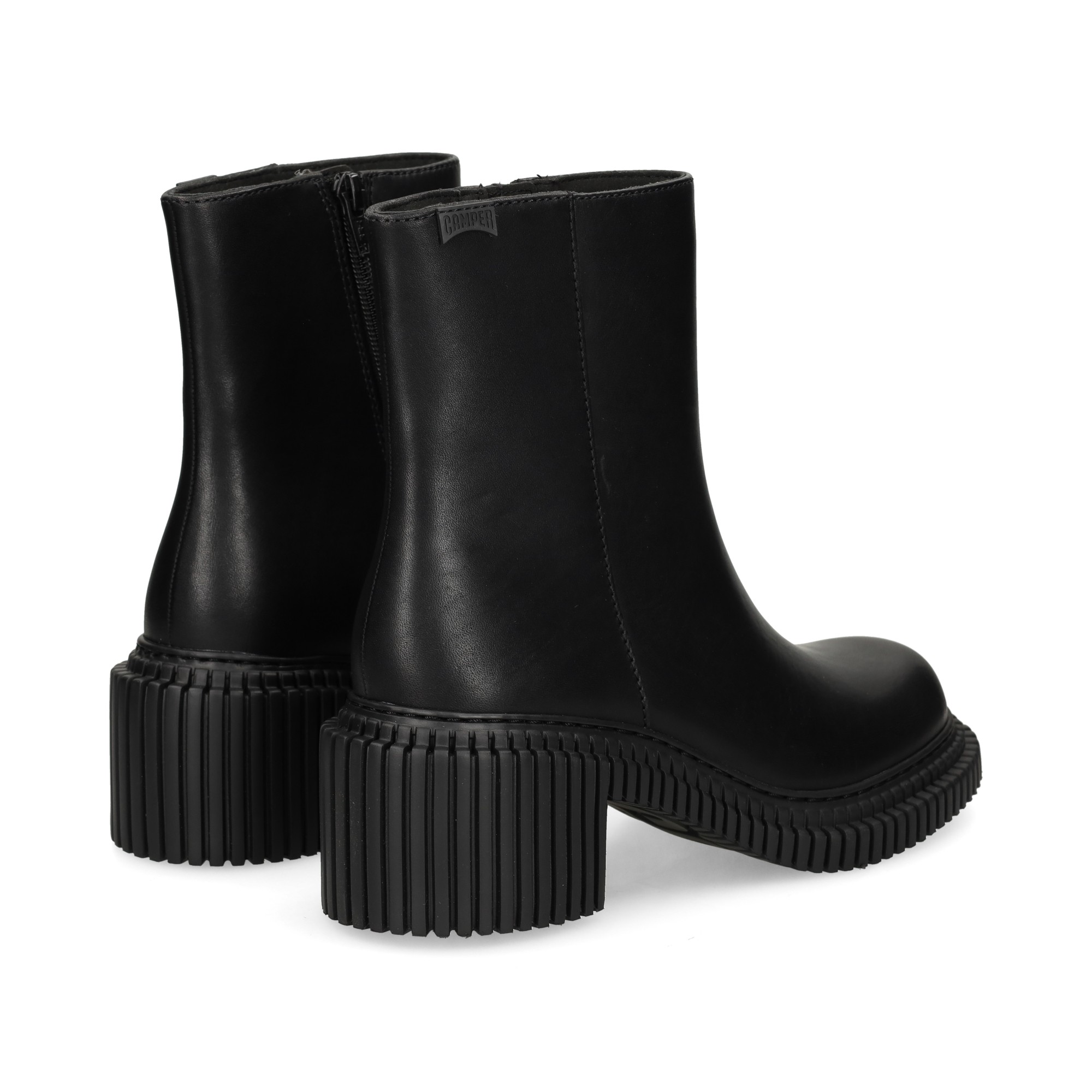 botin-plataforma-piel-negro