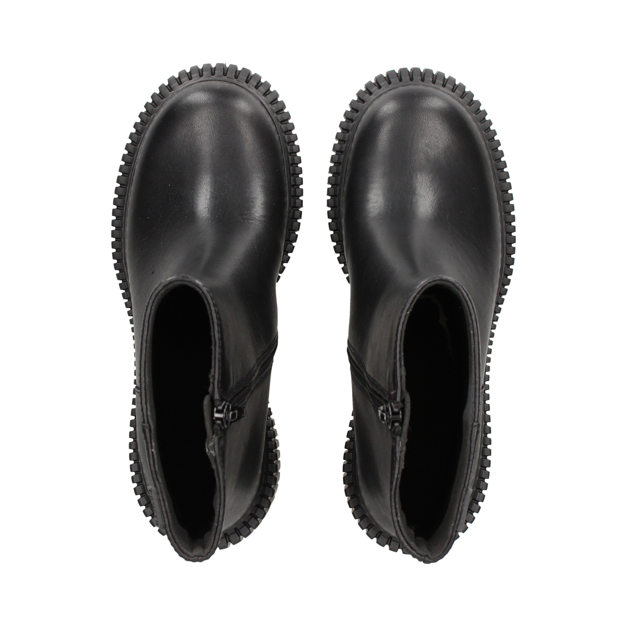 botin-plataforma-piel-negro
