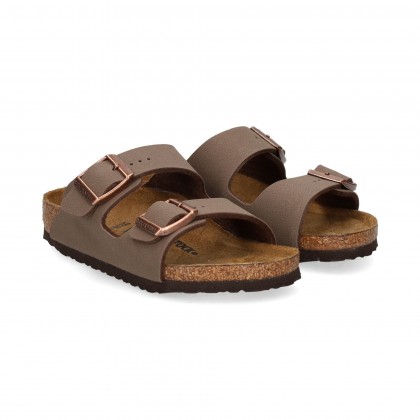 SANDALIA 2 HEBILLAS MARRON AMAO