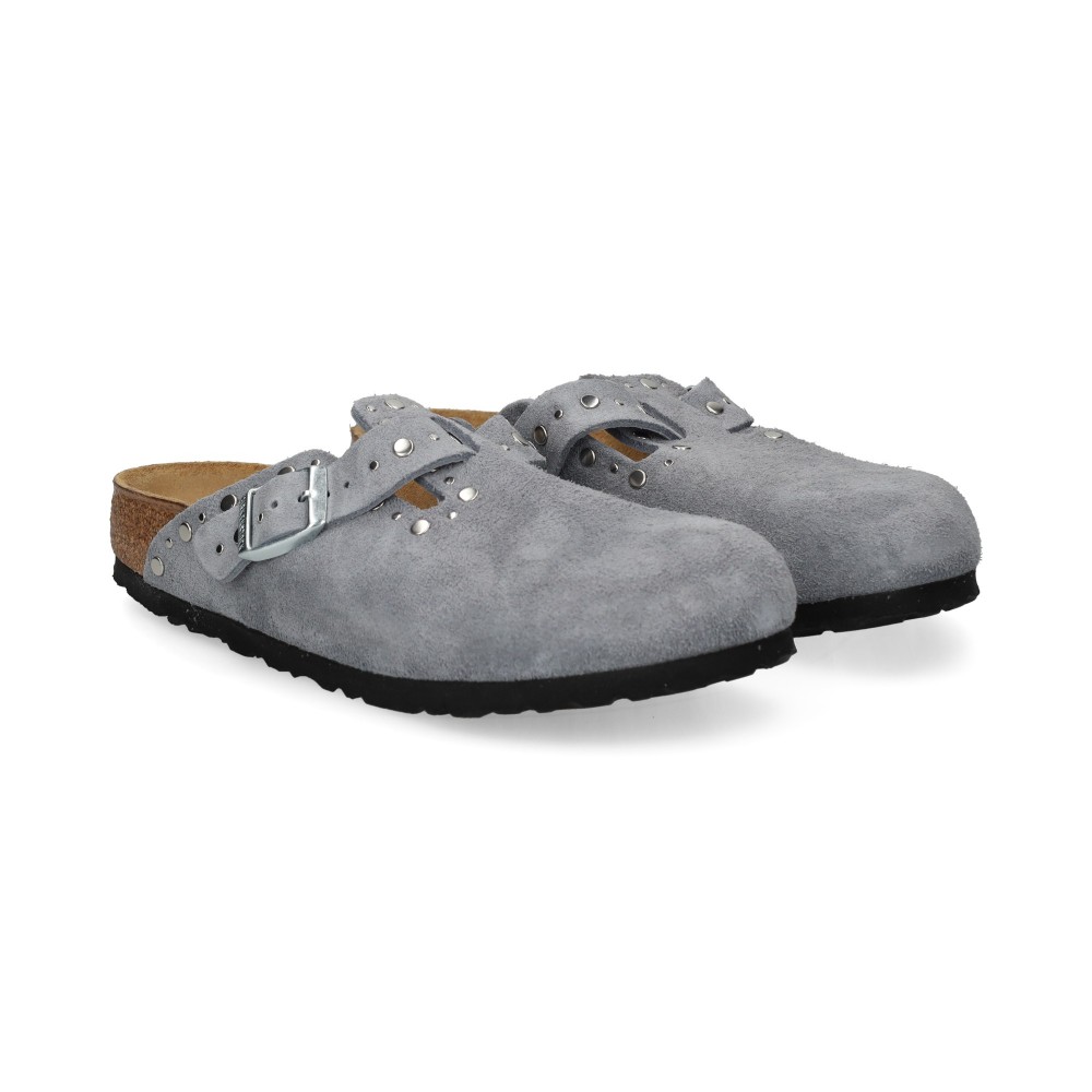 Birkenstock BOSTON RIVET LEVE Zuecos Mujer - Azul Marino Talla 39n