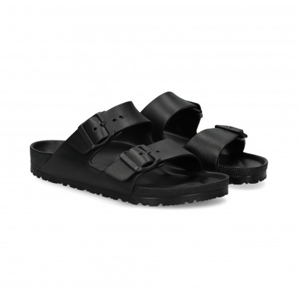 SANDALIA 2 HEBILLAS GOMA NEGRO NOIR