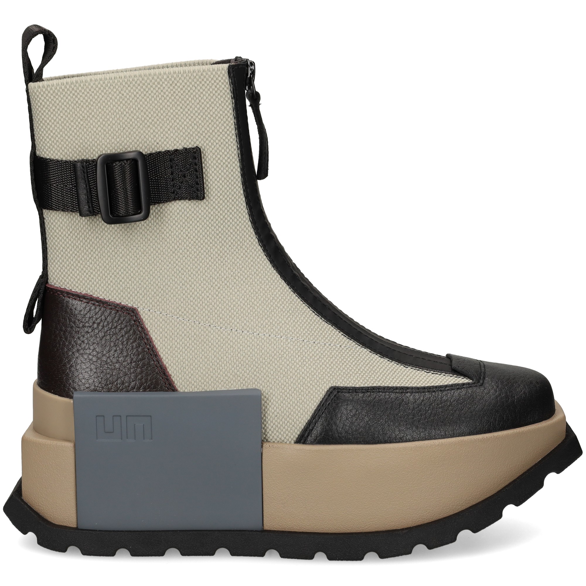 botin-plataforma-calcetin-gris