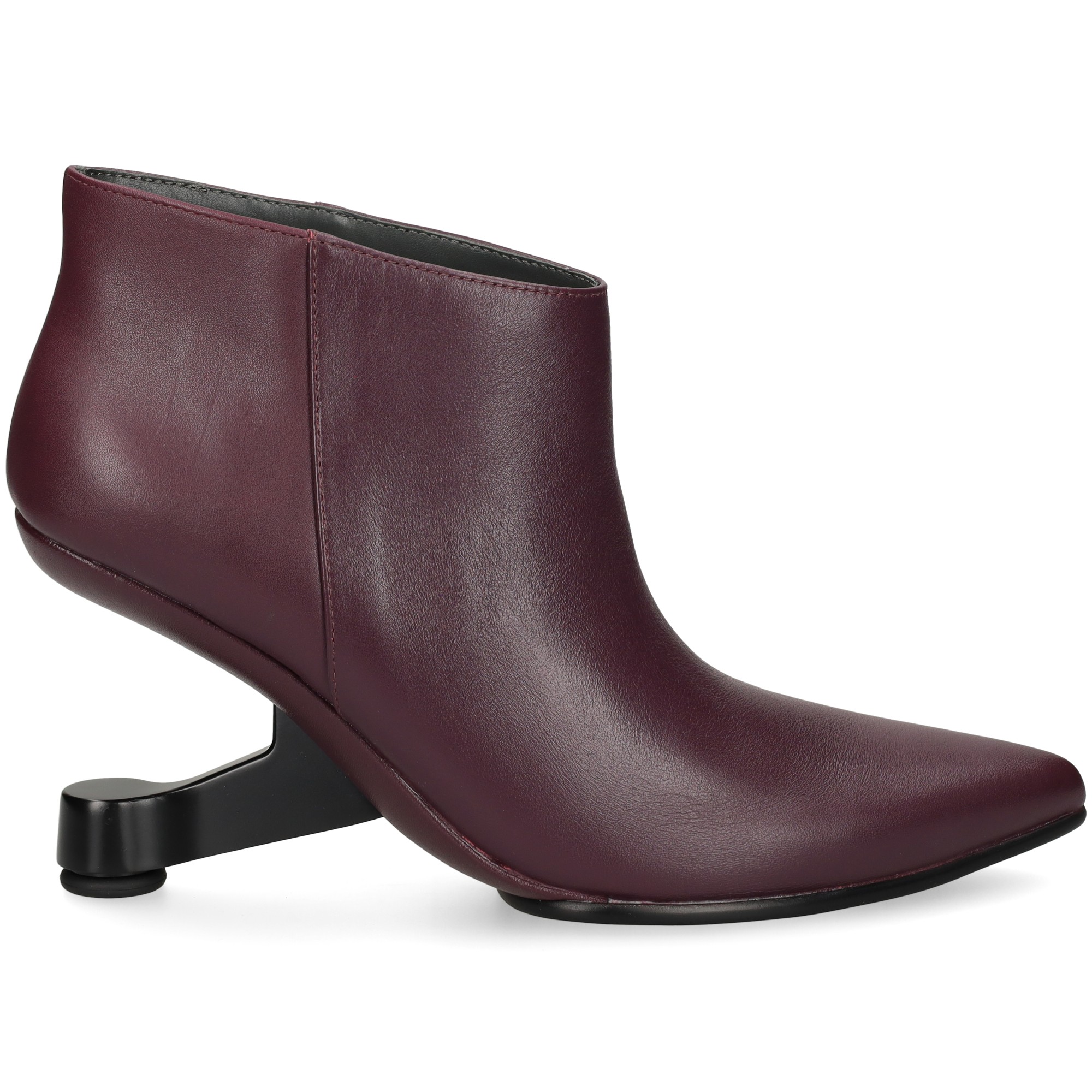 botin-tacon-metalico-piel-burdeos