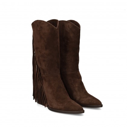 BOTIN COWBOY FLECOS NEGRO