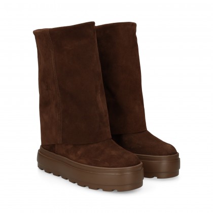 BOTIN PLATAFORMA PIEL VUELTA MOKA 2403 CACAO