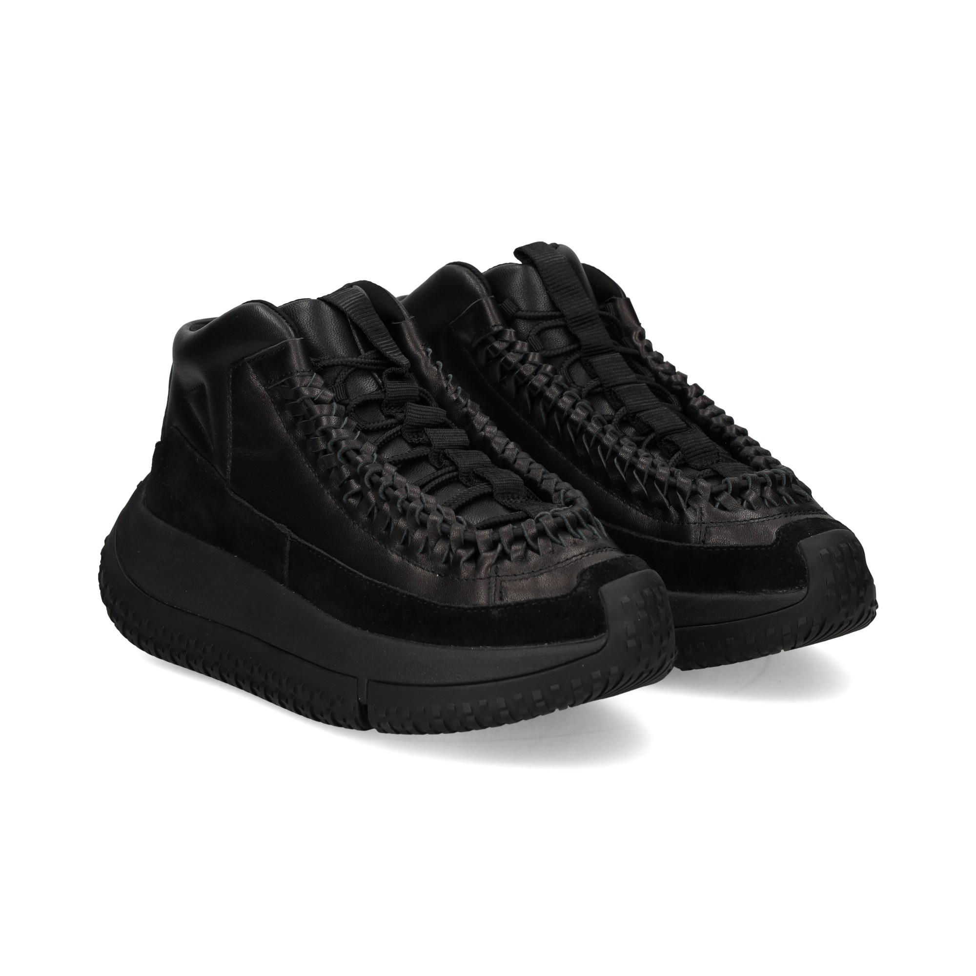 botin-plataforma-piel-negro