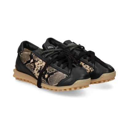 DEPORTIVO SERPIENTE/PIEL NEGRO DENVER BLACK