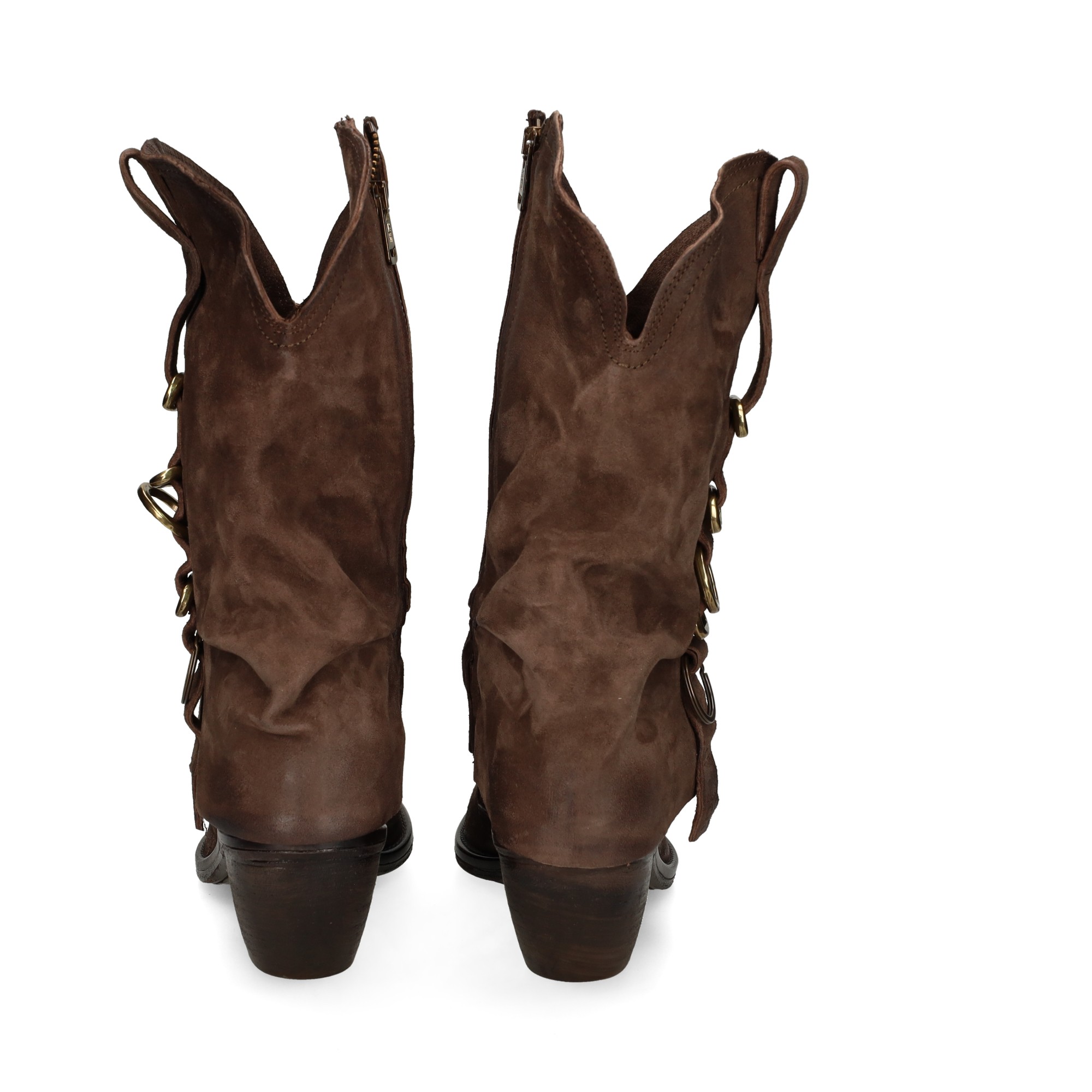 botin-cowboy-hebillas-serraje-moka