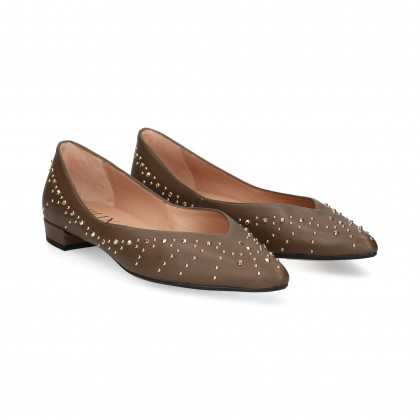 BAILARINA DETALLE TACHAS KAKI MUSGO
