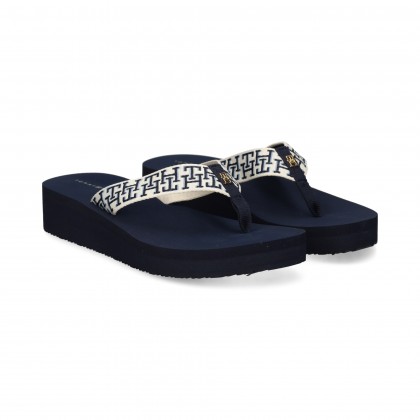 FITFLOP CUÑA TIRA LOGO MARINO DW6 SPACE BLUE