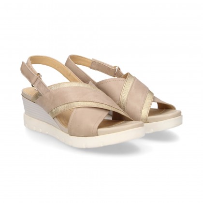 SANDALIA CRUZADA BEIGE