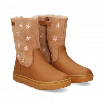 Camper Botin Estrellas Ante Beige Medium Brow