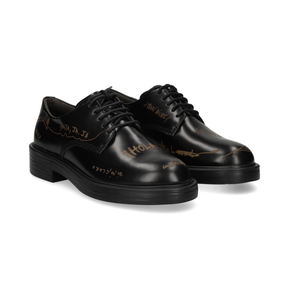 Camper K201684 Zapatos Blucher Mujer - Negro Talla 36