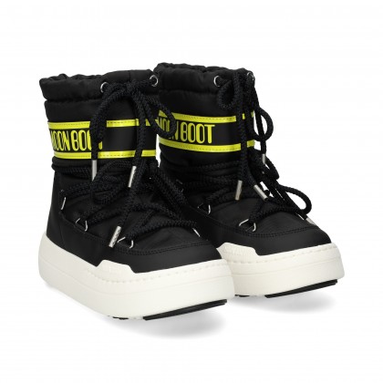 MOON BOOT Botin Presky Nylon Lima+negro N001 Black