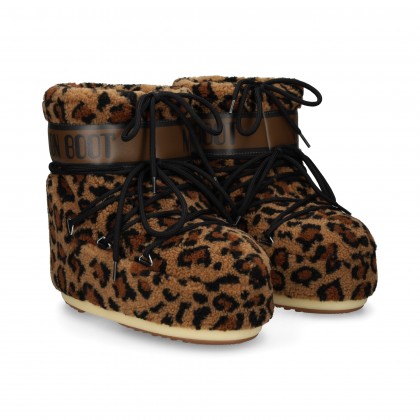 MOON BOOT Botin Presky Polar Leopardo MM21 Cognac/Coc