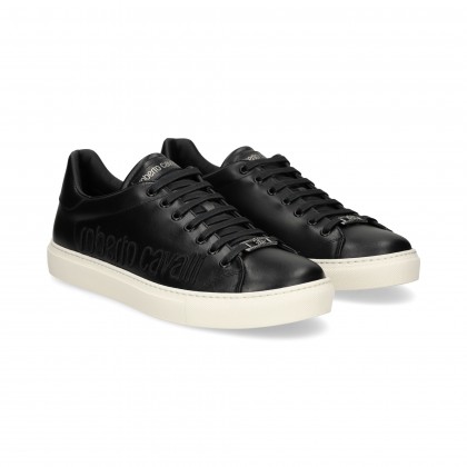 DEPORTIVO GOMA BLANCA LOGO PIEL NEGRO SCHWARZ