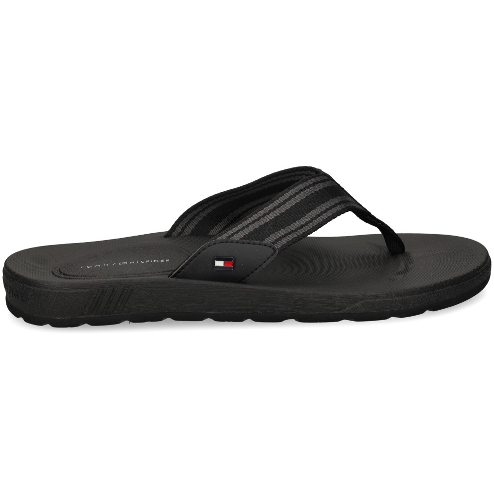 Tommy Hilfiger FM0FM06005 Chanclas Hombre - Negro Talla 42 – imagen 2
