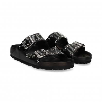 2 HEBILLAS TACHUELAS PIEL NEGRO NOIR